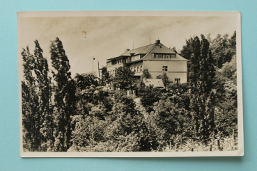 Ansichtskarte AK Rüdesheim 1949 Pension Hotel Architektur Ortsansicht Hessen